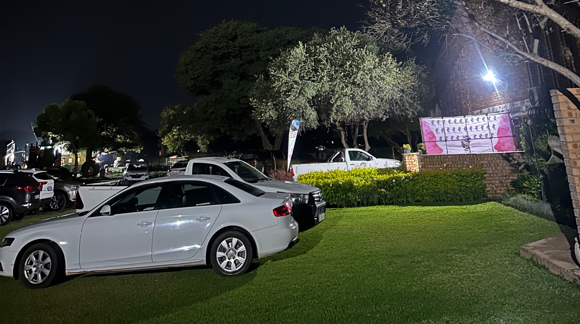 Event grounds at night